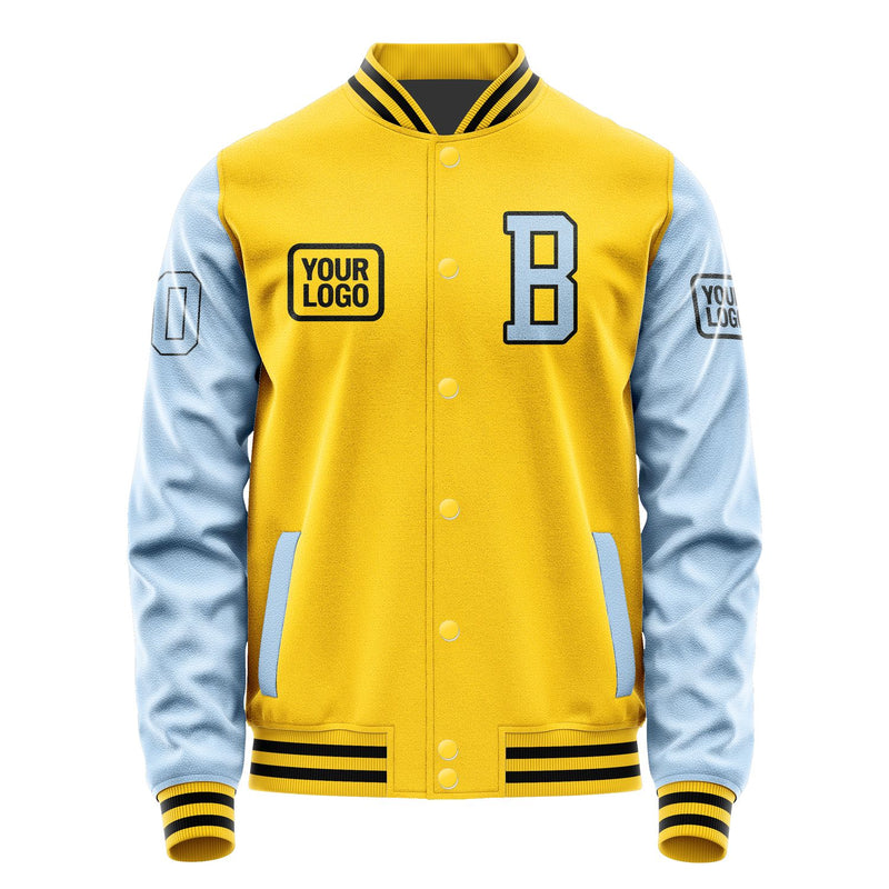 Maßgeschneidertes Gold Hellblau Jacke JA303008301717080817