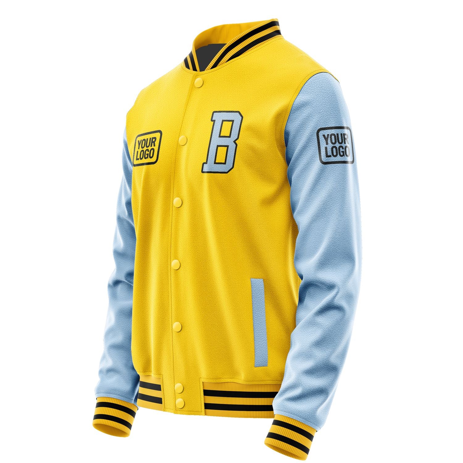 Maßgeschneidertes Gold Hellblau Jacke JA303008301717080817