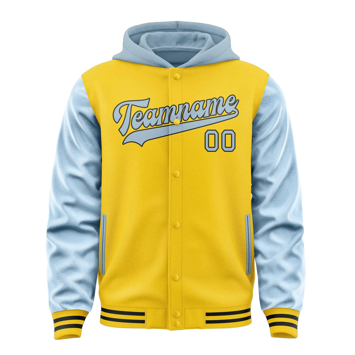 Maßgeschneidertes Gold Hellblau Jacke