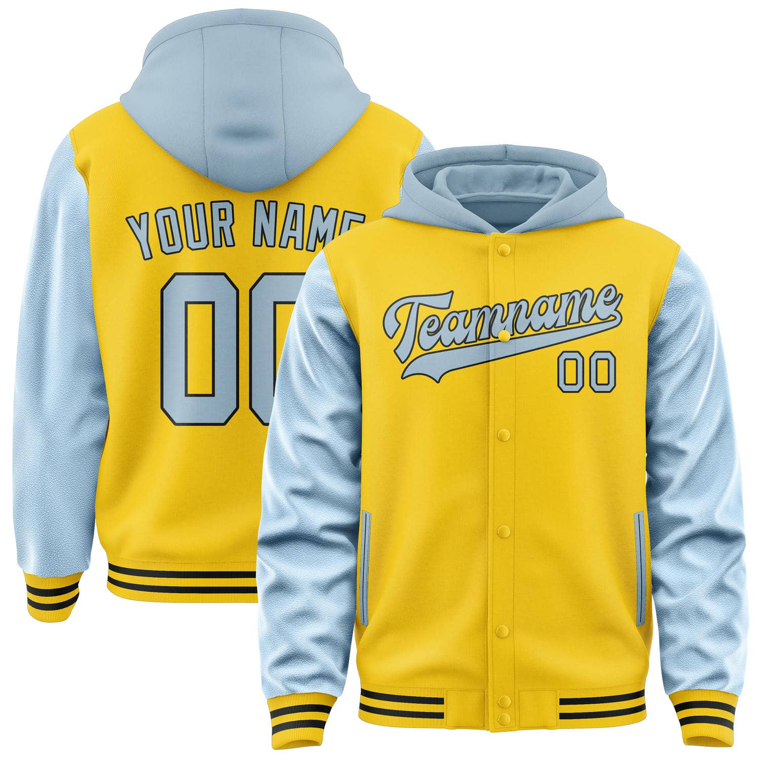 Maßgeschneidertes Gold Hellblau Jacke