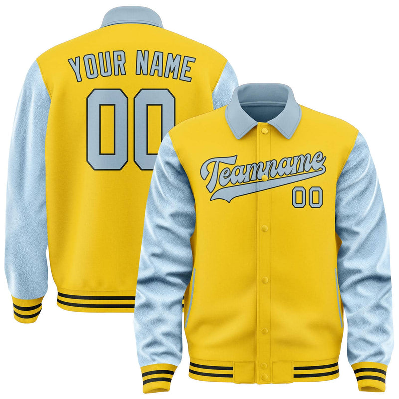 Maßgeschneidertes Gold Hellblau Jacke JA303008301717080817