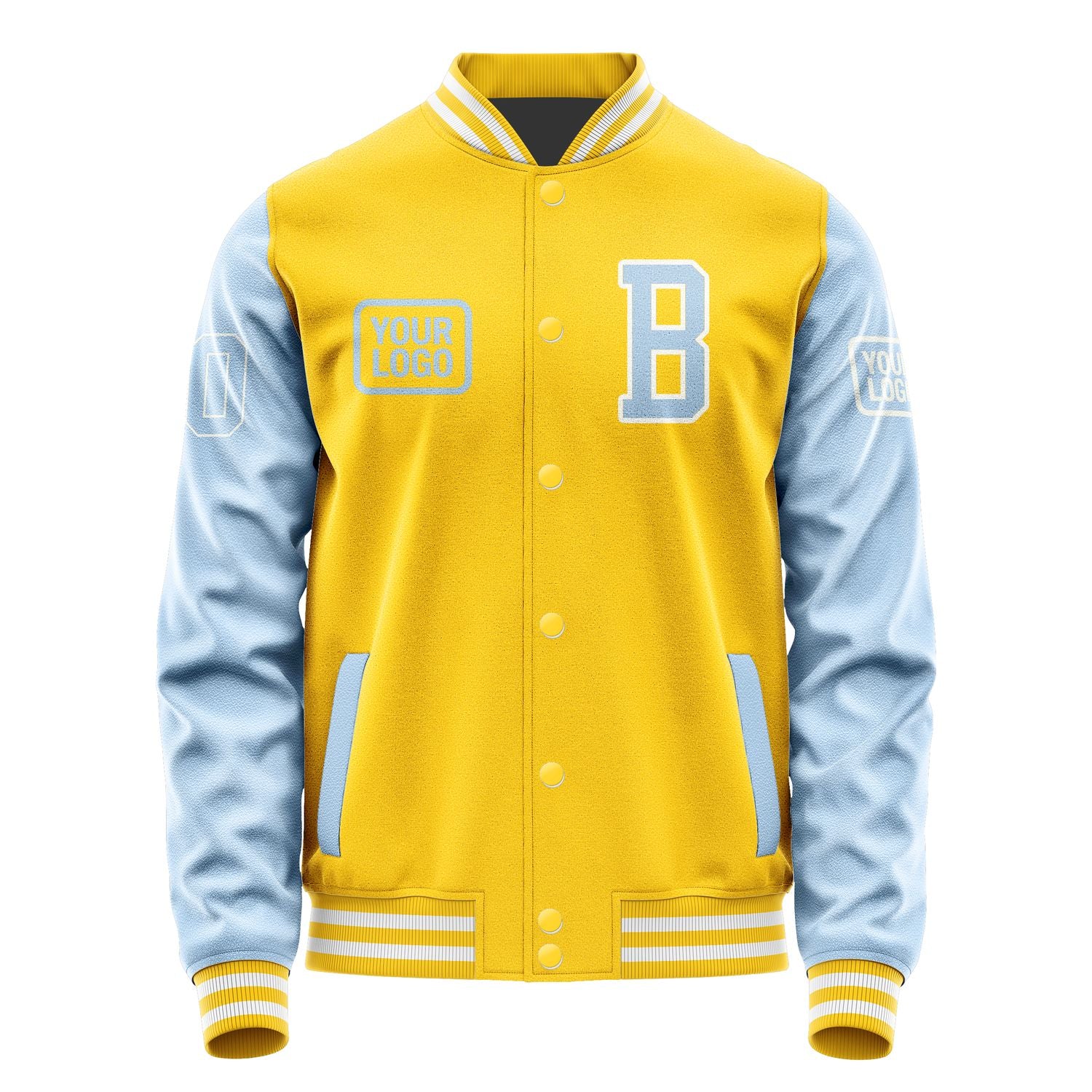 Maßgeschneidertes Gold Hellblau Jacke JA303008301818080818