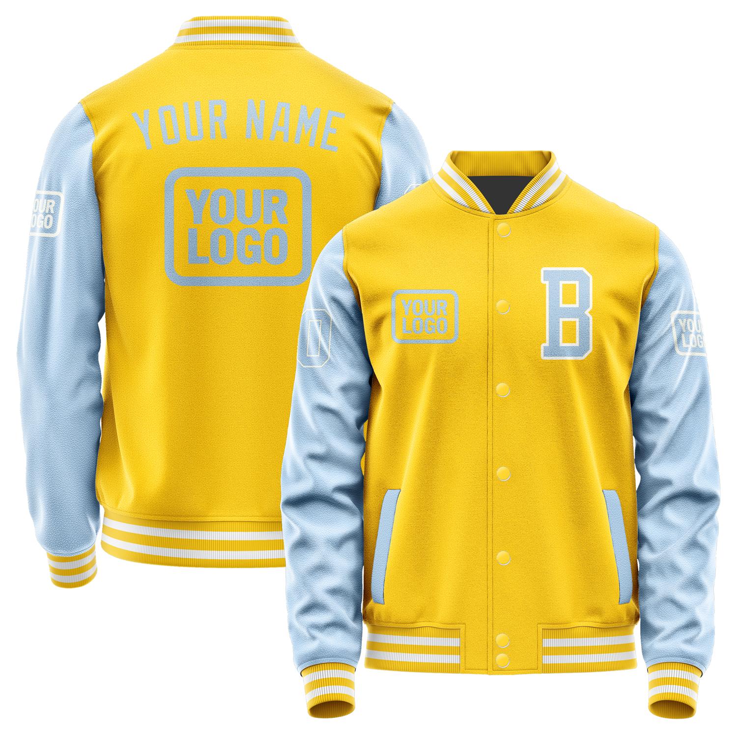 Maßgeschneidertes Gold Hellblau Jacke JA303008301818080818