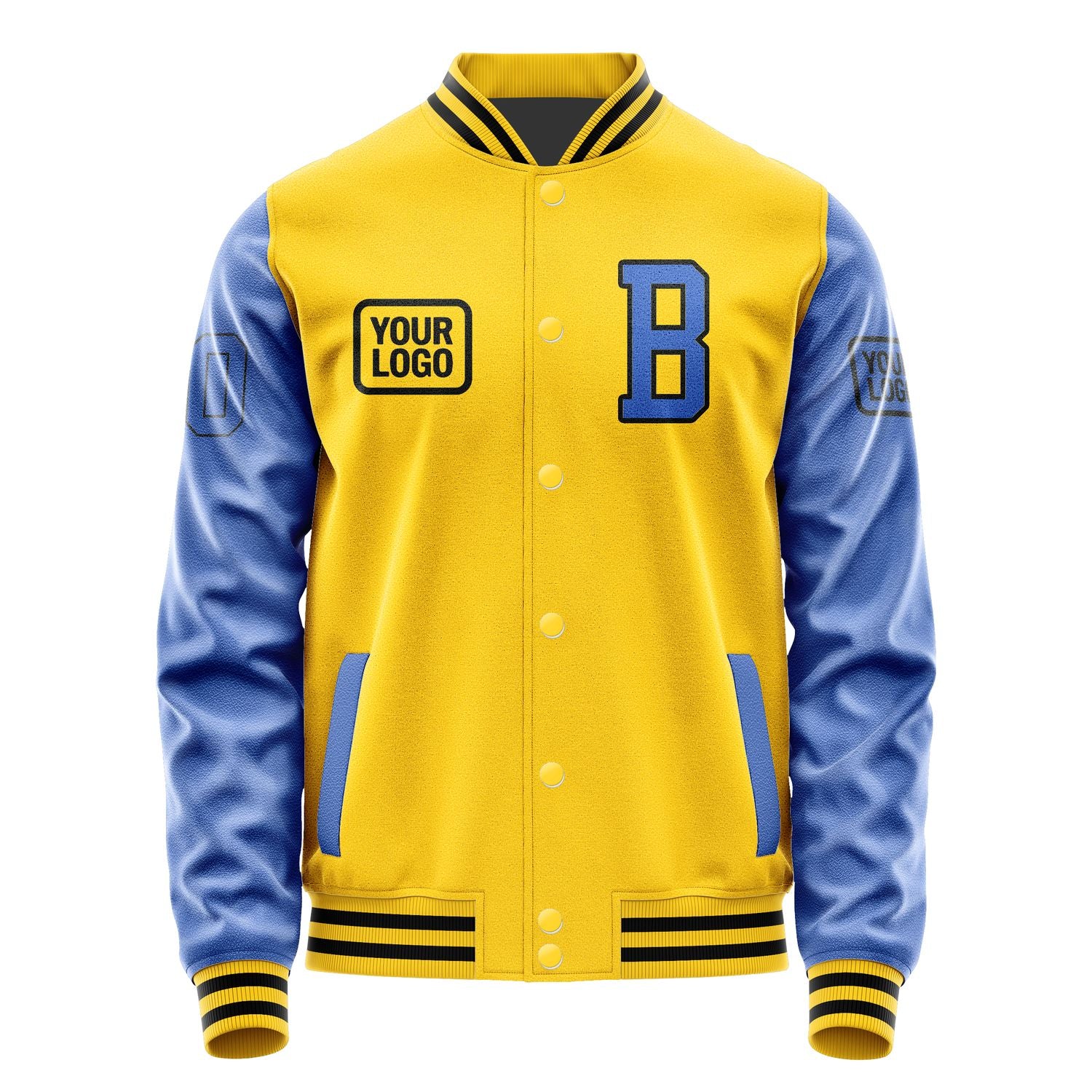 Maßgeschneidertes Gold Himmelblau Jacke JA303009301717090917