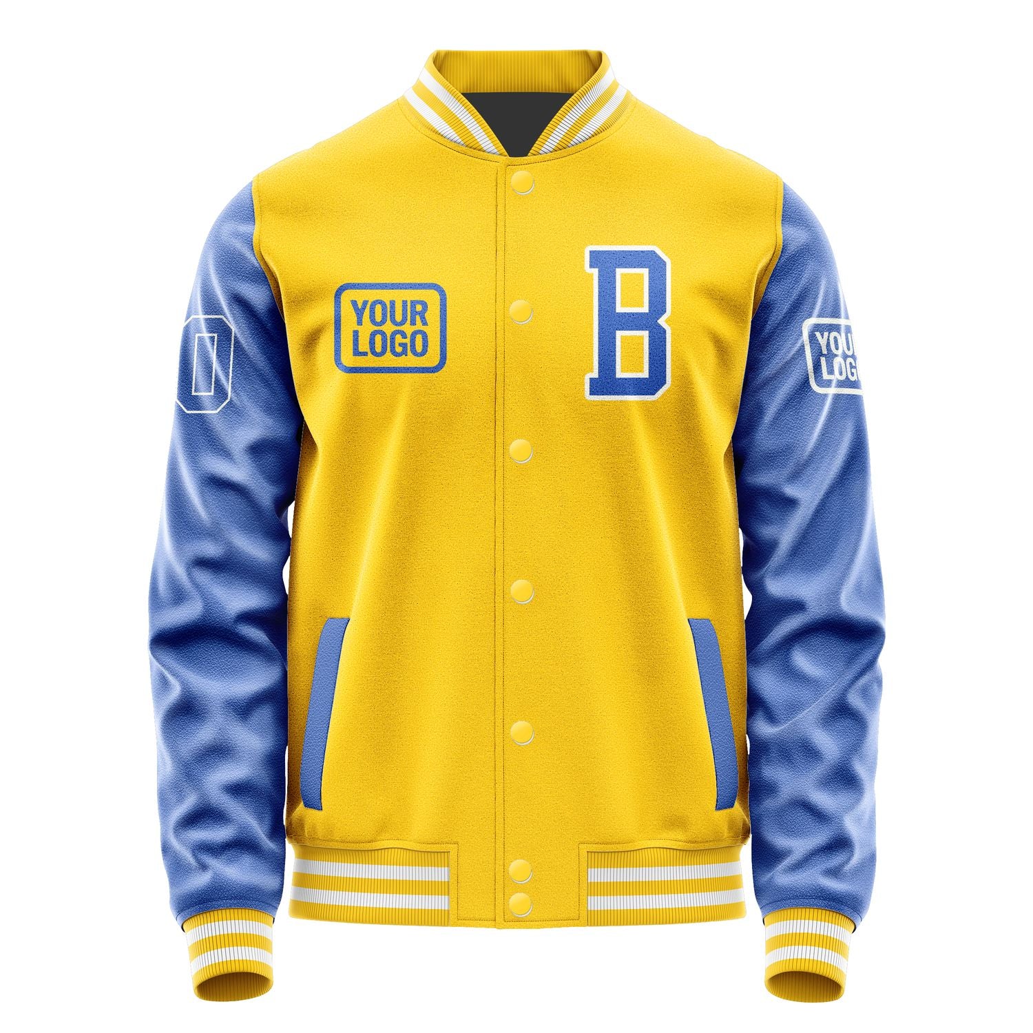 Maßgeschneidertes Gold Himmelblau Jacke JA303009301818090918