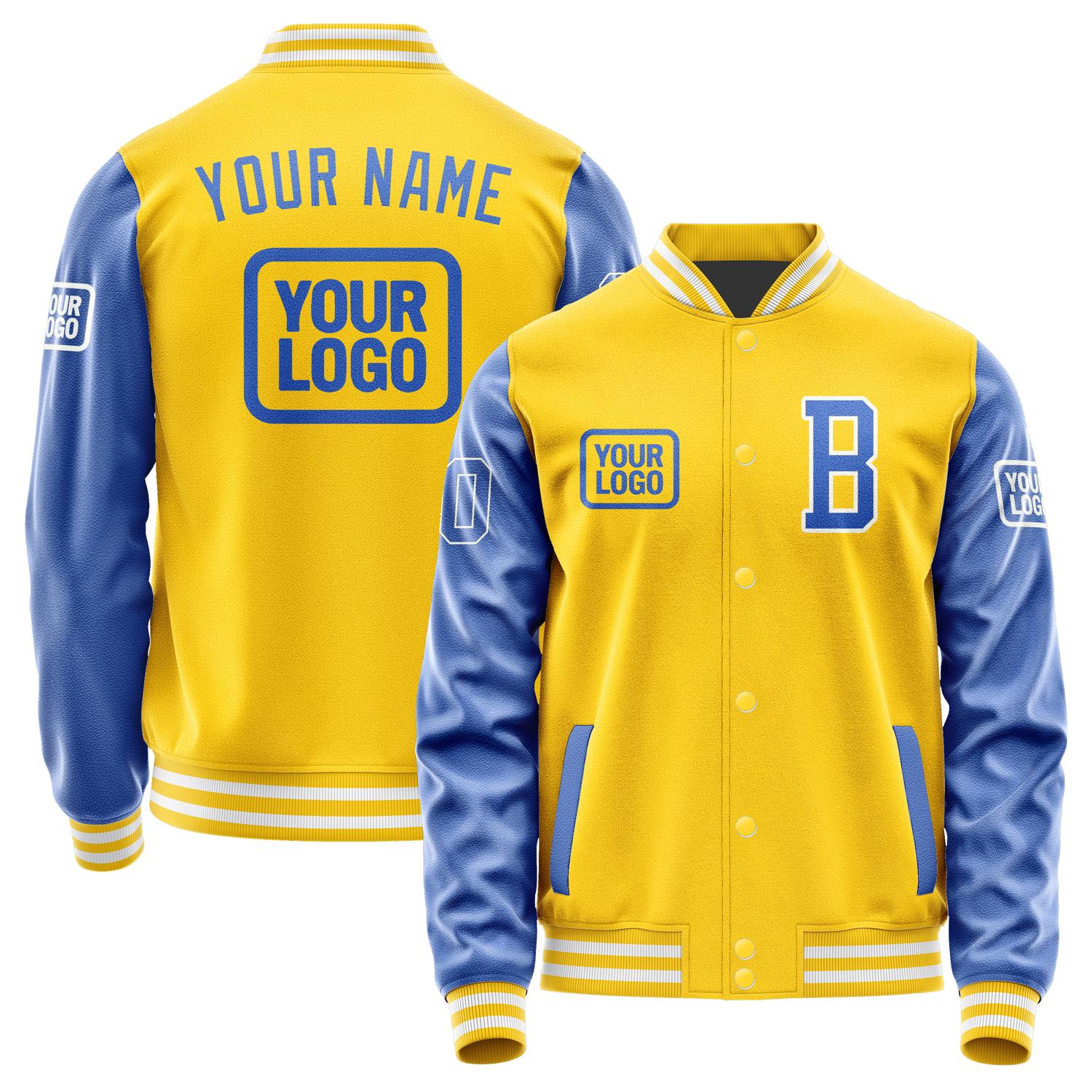Maßgeschneidertes Gold Himmelblau Jacke JA303009301818090918