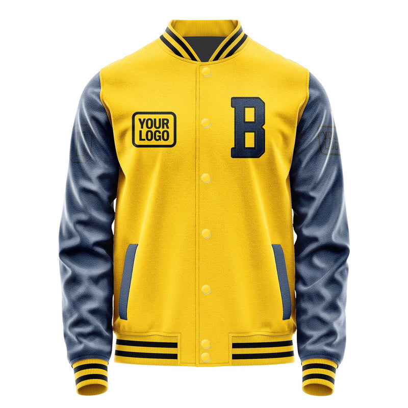 Maßgeschneidertes Gold Marineblau Jacke JA303010301717101017