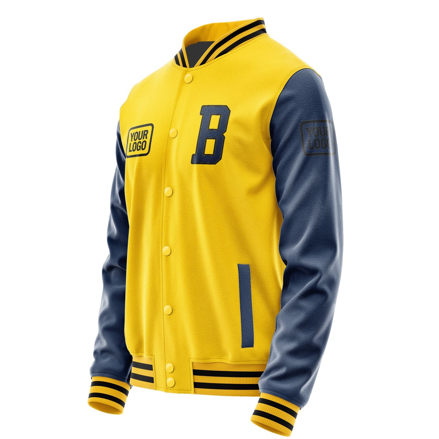 Maßgeschneidertes Gold Marineblau Jacke JA303010301717101017