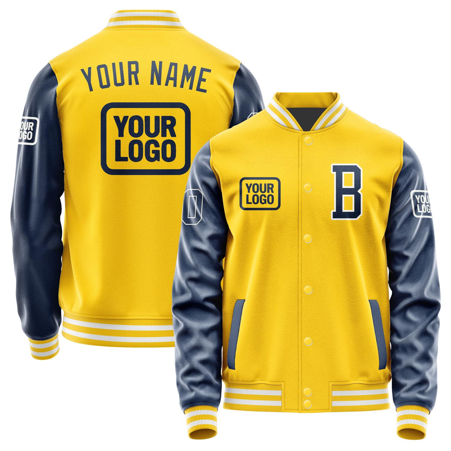 Maßgeschneidertes Gold Marineblau Jacke JA303010301818101018