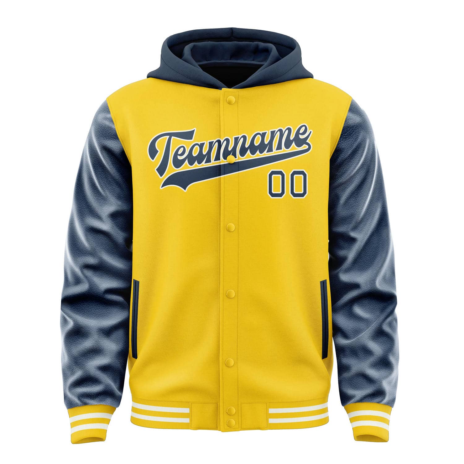 Maßgeschneidertes Gold Marineblau Jacke