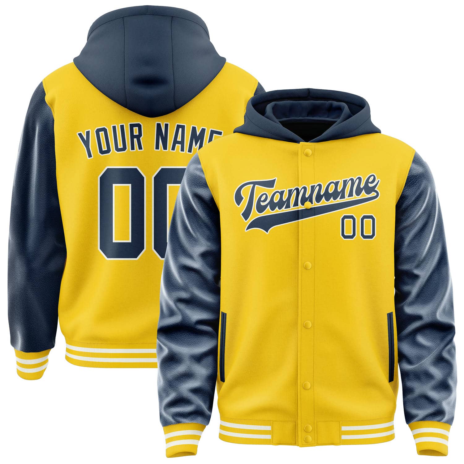 Maßgeschneidertes Gold Marineblau Jacke