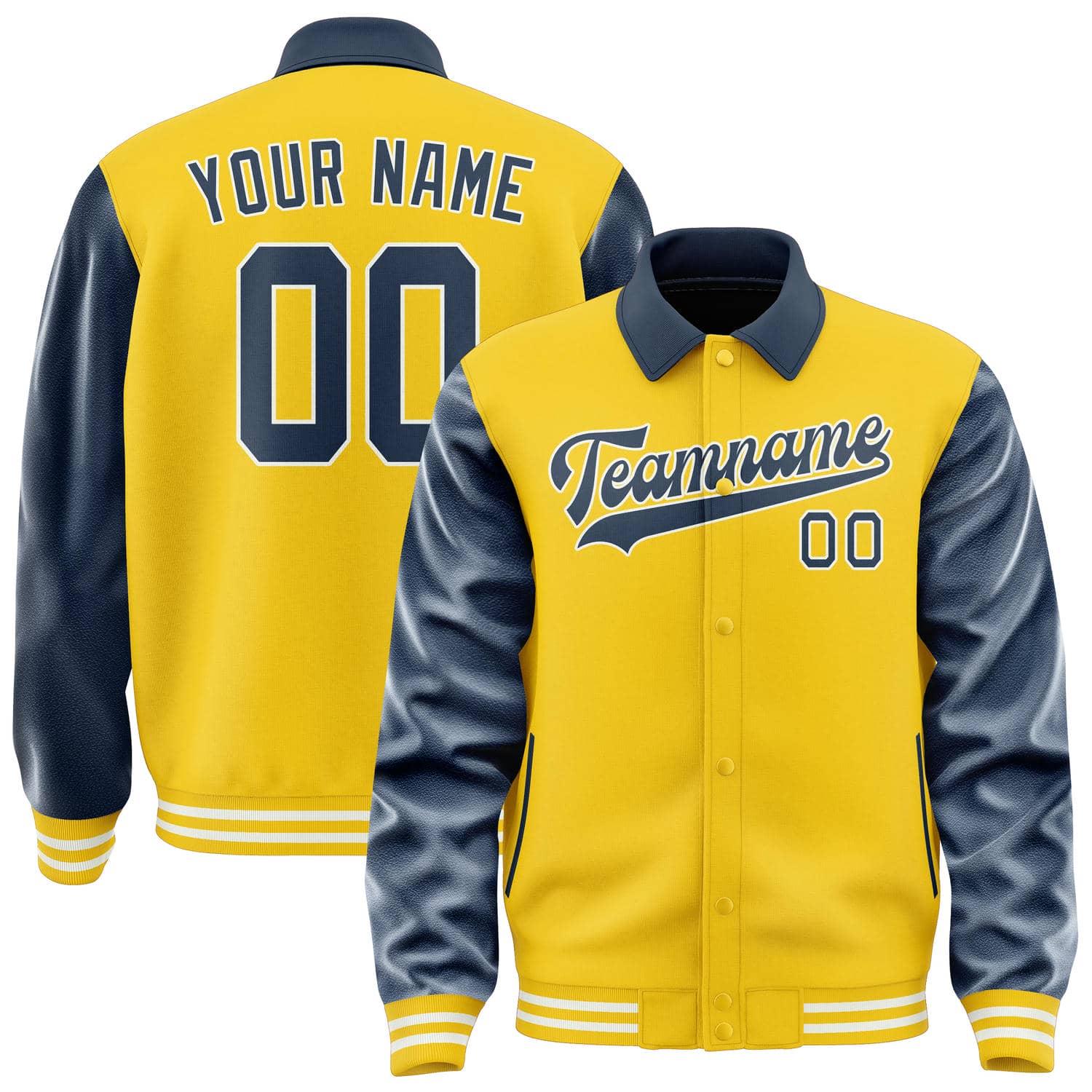 Maßgeschneidertes Gold Marineblau Jacke JA303010301818101018
