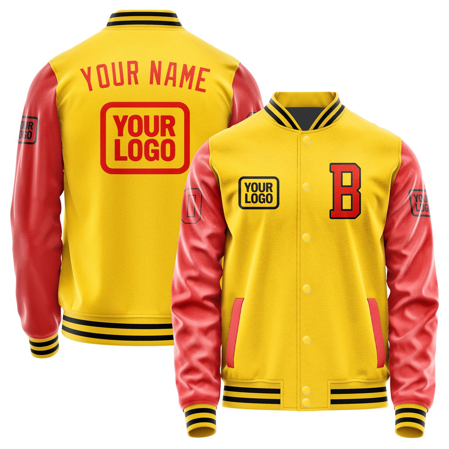 Maßgeschneidertes Gold Orangerot Jacke JA303012301717121217
