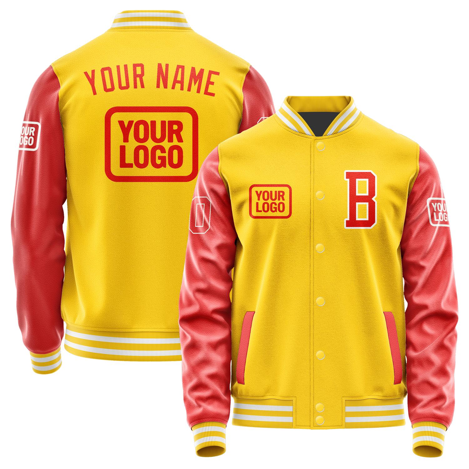 Maßgeschneidertes Gold Orangerot Jacke JA303012301818121218