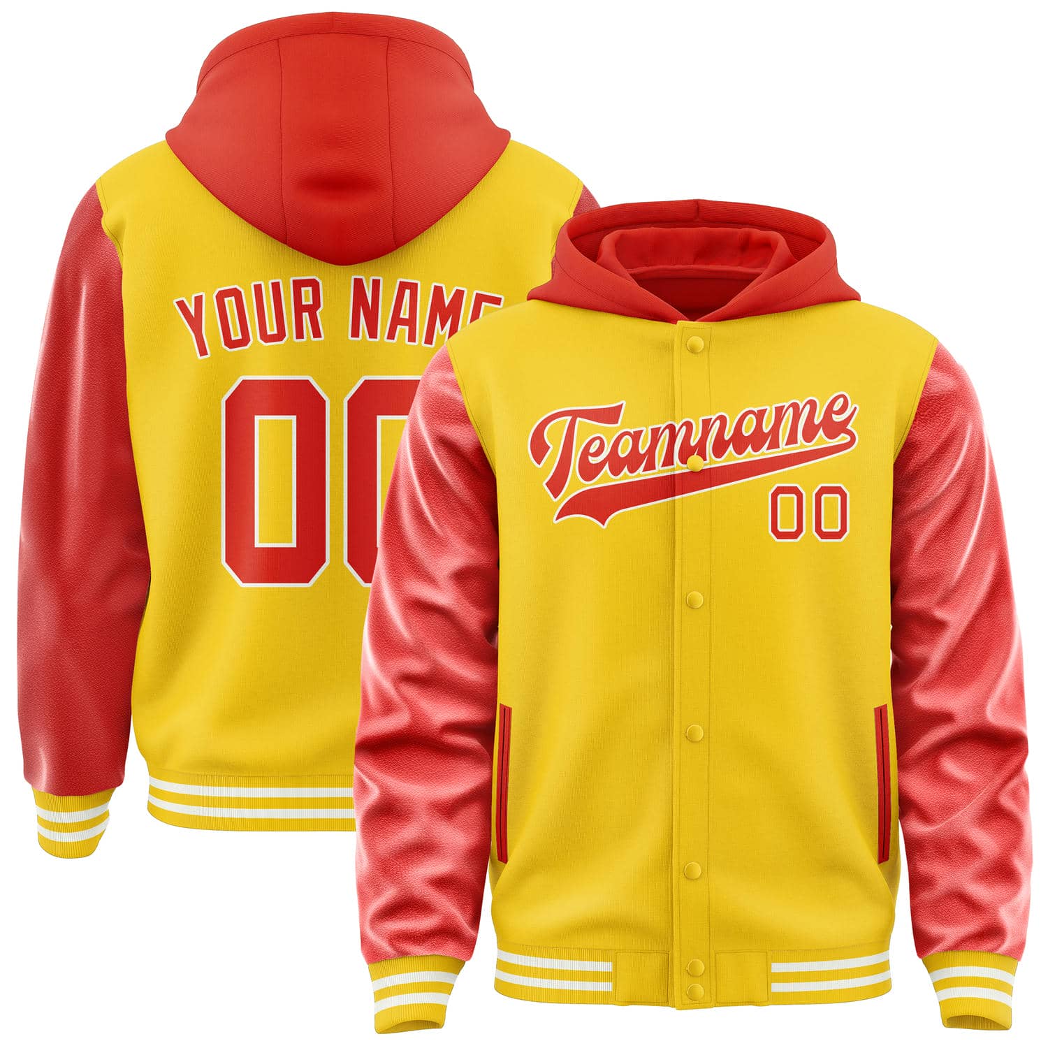 Maßgeschneidertes Gold Orangerot Jacke JA303012301818121218