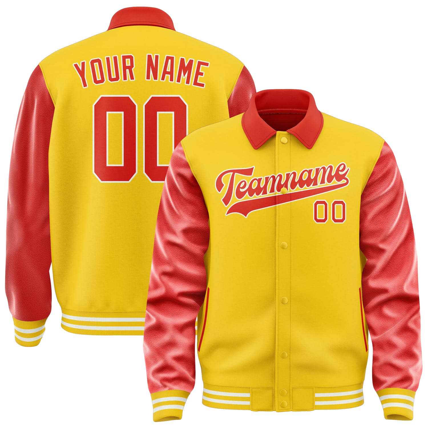 Maßgeschneidertes Gold Orangerot Jacke JA303012301818121218