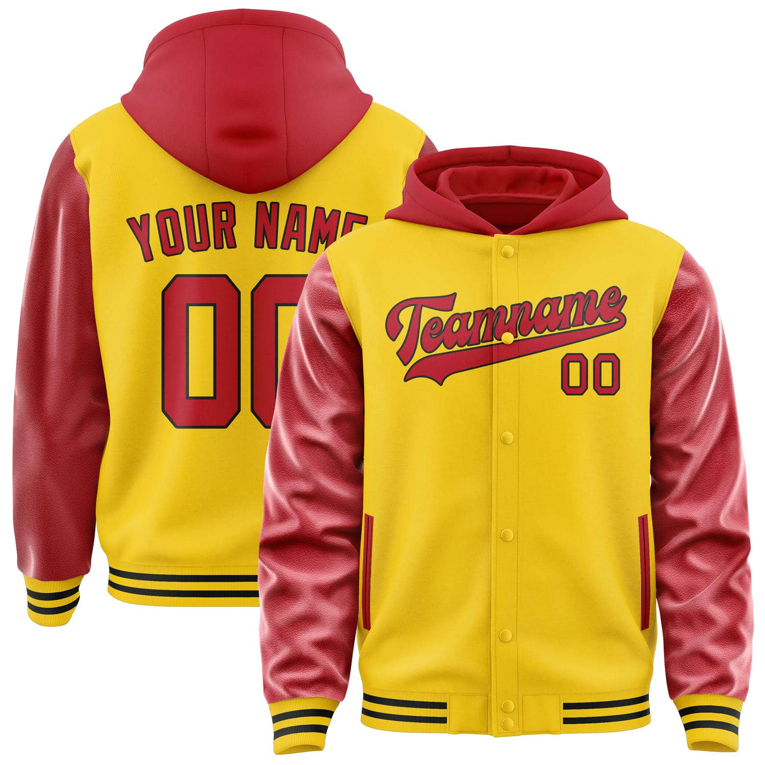 Maßgeschneidertes Gold Rot Jacke