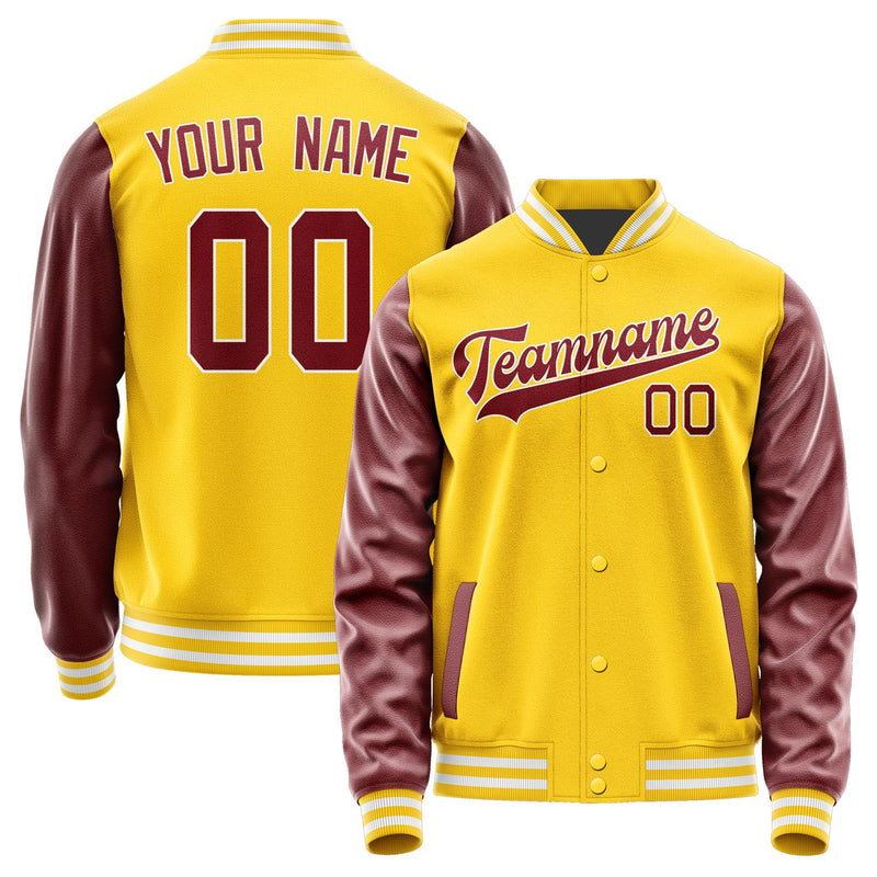 Maßgeschneidertes Gold Karmesinrot Jacke JA3030153018B31815
