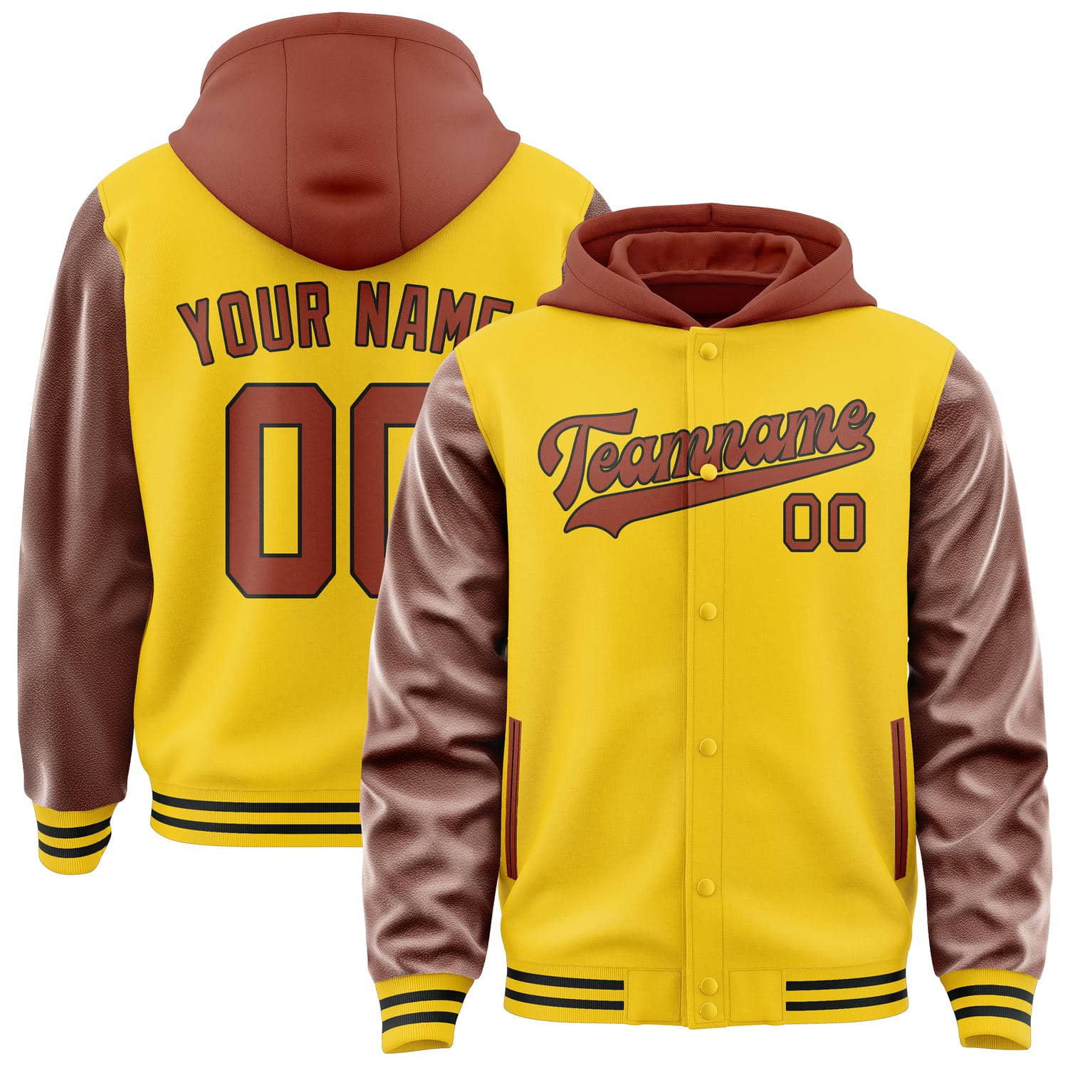 Maßgeschneidertes Gold Korallenrot Jacke