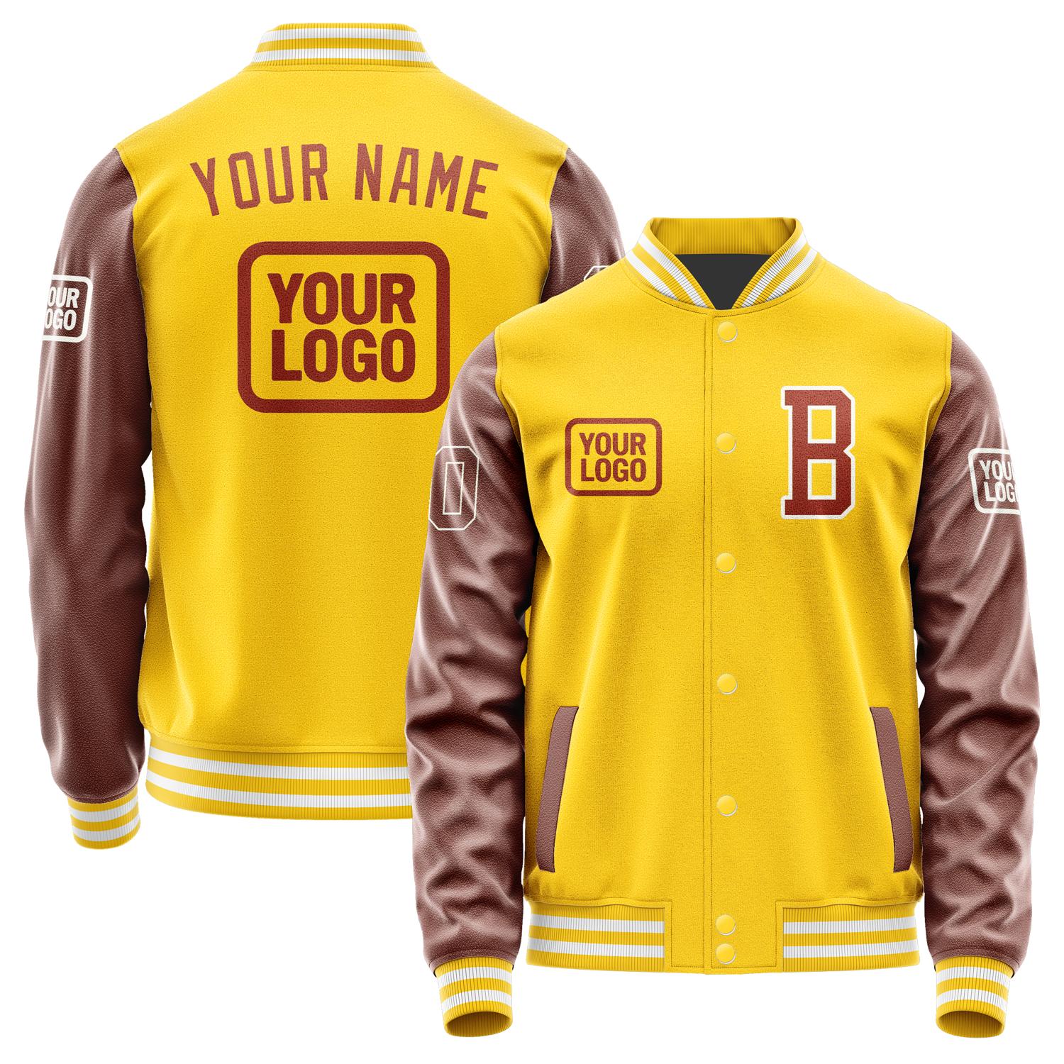 Maßgeschneidertes Gold Korallenrot Jacke JA303016301818161618