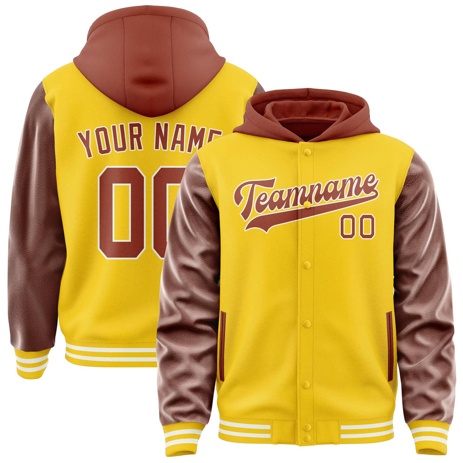 Maßgeschneidertes Gold Korallenrot Jacke