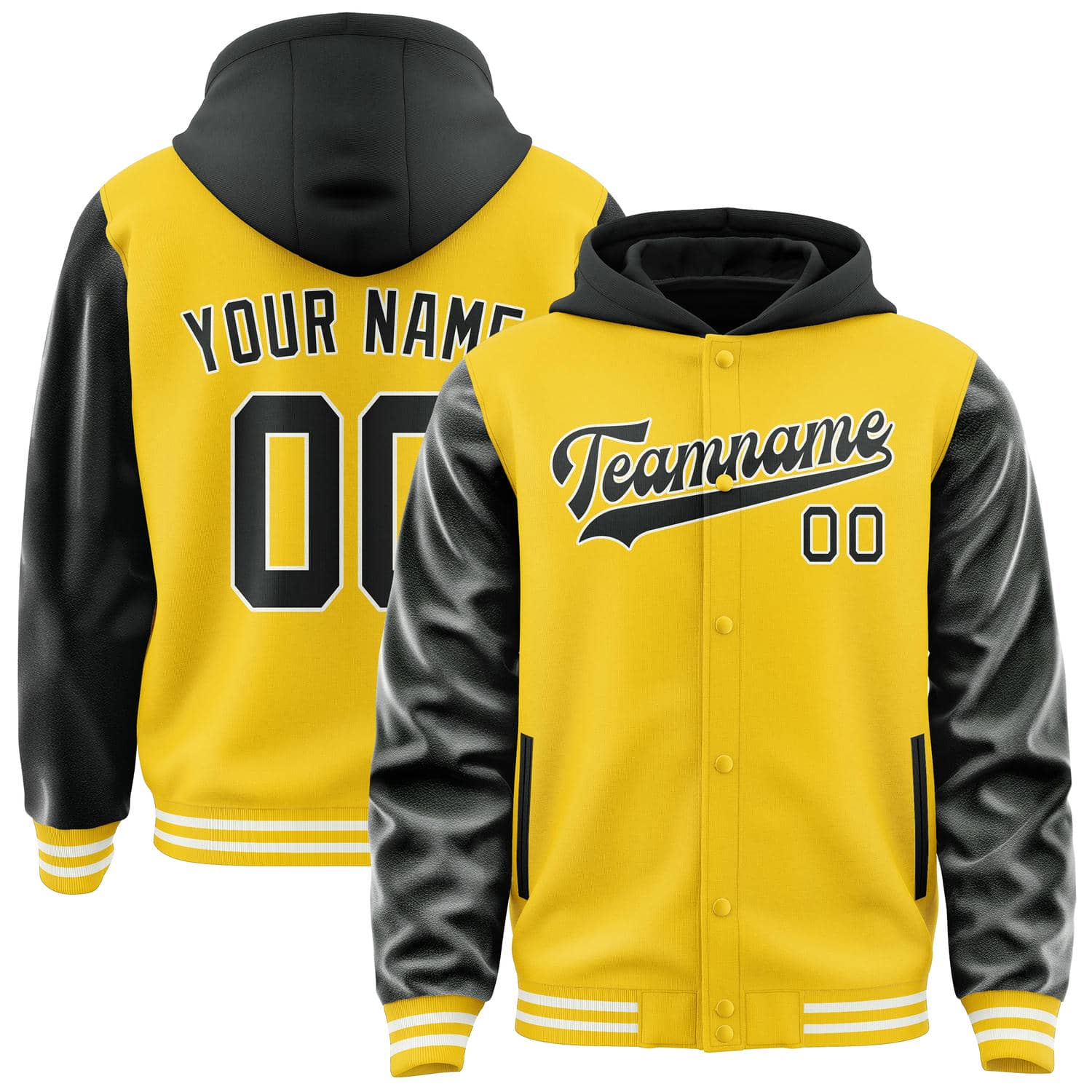 Maßgeschneidertes Gold Schwarz Jacke