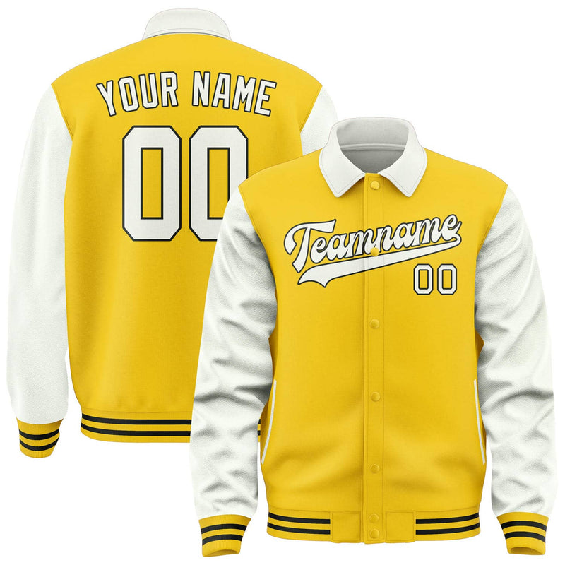 Maßgeschneidertes Gold Weiß Jacke JA303018301717181817