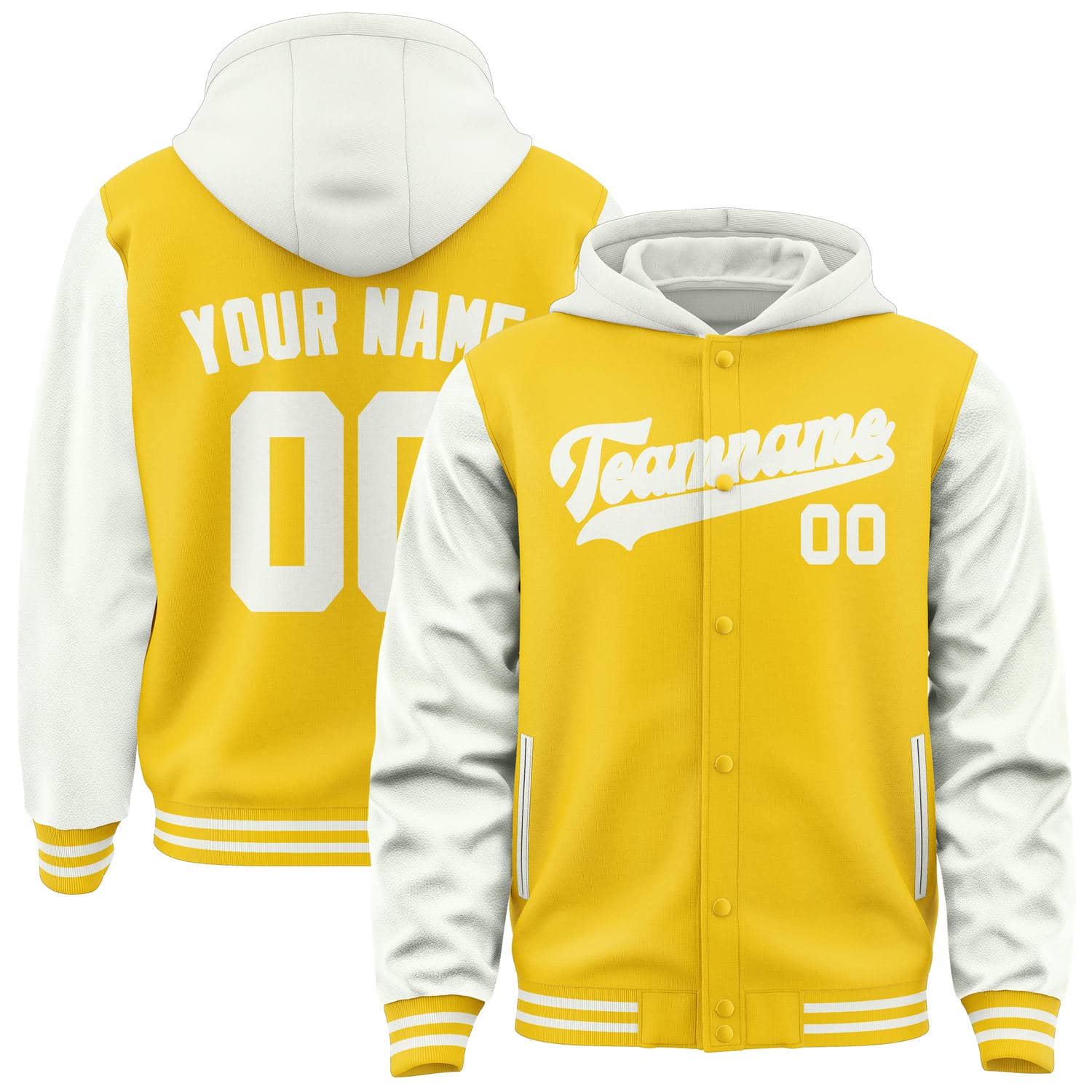 Maßgeschneidertes Gold Weiß Jacke