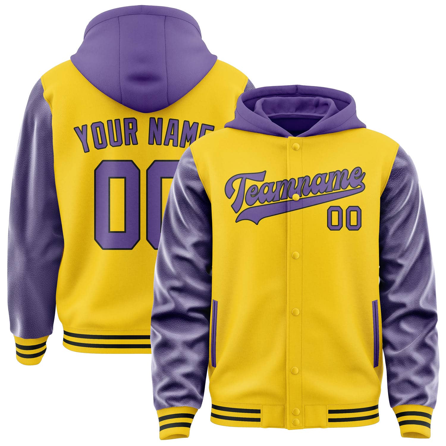 Maßgeschneidertes Gold Lavendel Jacke JA303023301717232317
