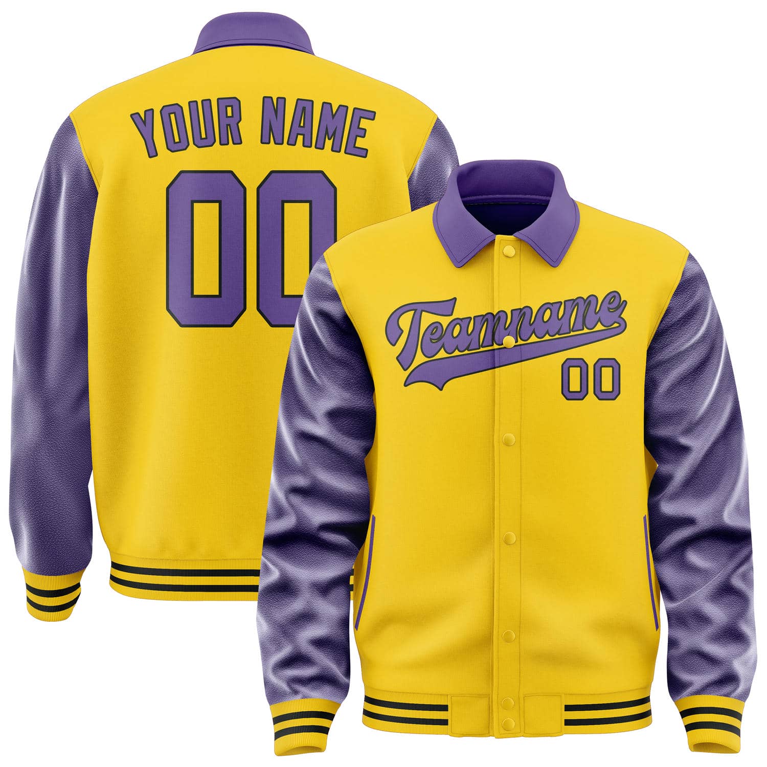 Maßgeschneidertes Gold Lavendel Jacke JA303023301717232317