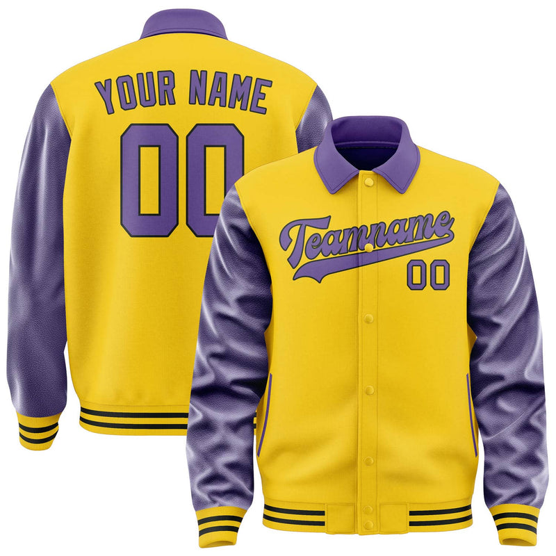 Maßgeschneidertes Gold Lavendel Jacke JA303023301717232317