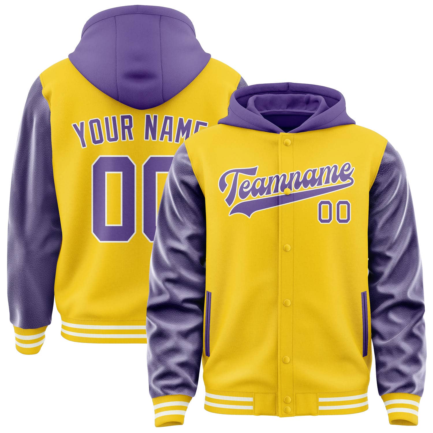 Maßgeschneidertes Gold Lavendel Jacke JA303023301818232318