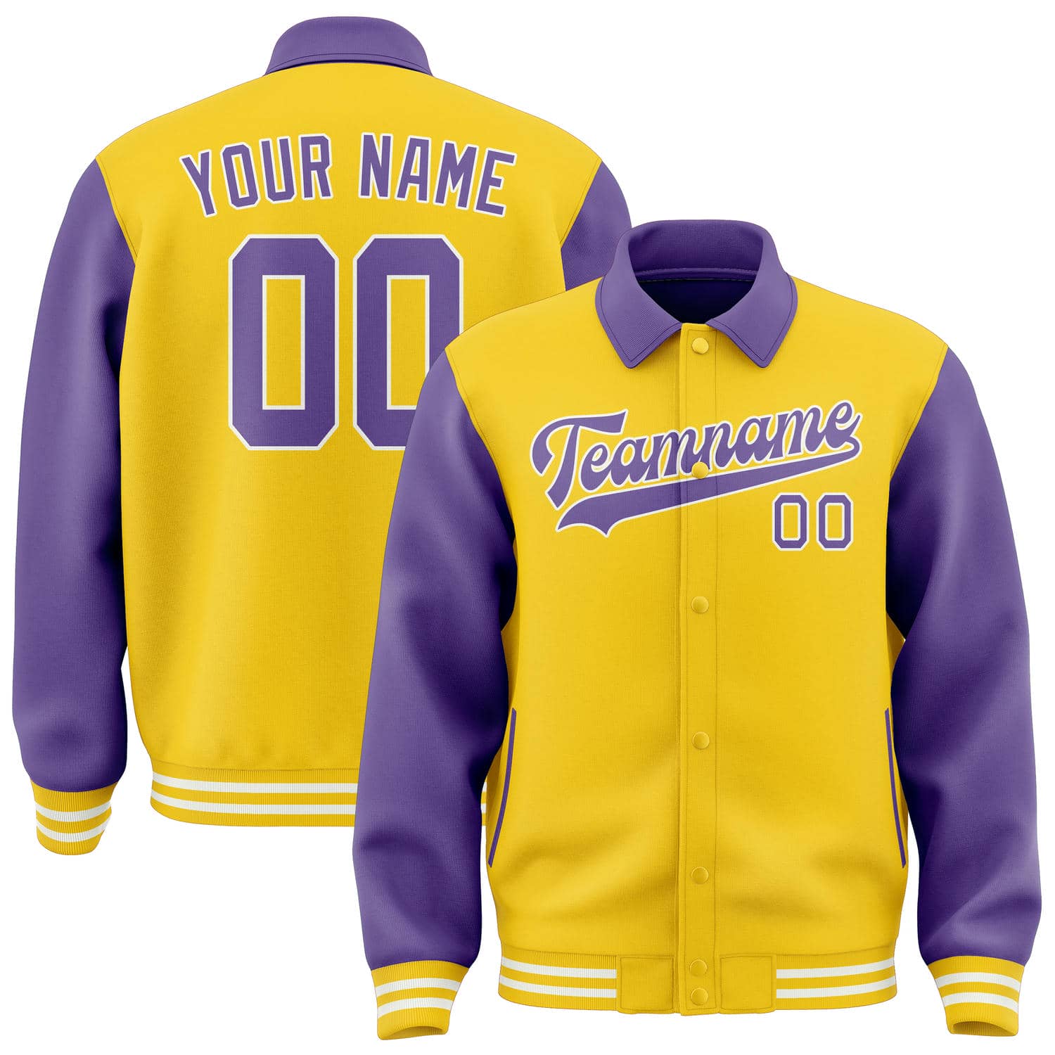 Maßgeschneidertes Gold Lavendel Jacke JA303023301818232318
