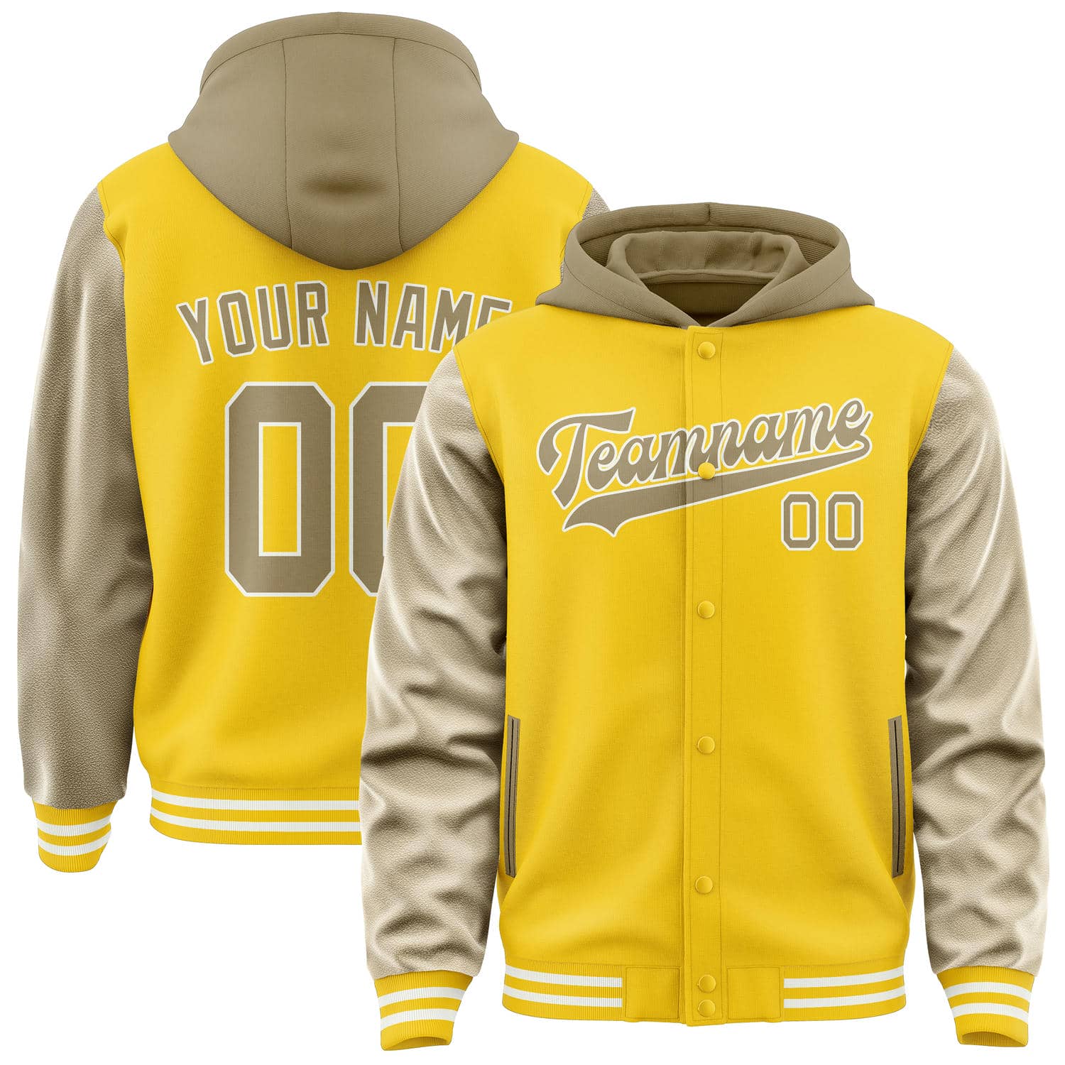 Maßgeschneidertes Gold Hellkhaki Jacke JA303025301818252518