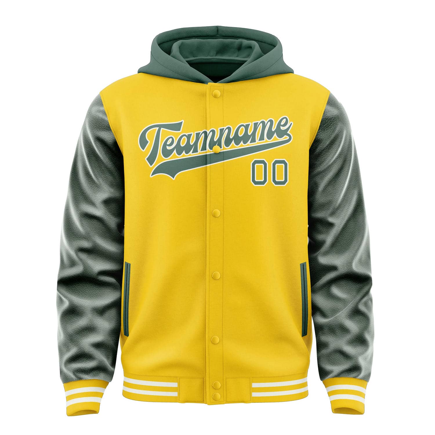 Maßgeschneidertes Gold Blaugrün Jacke