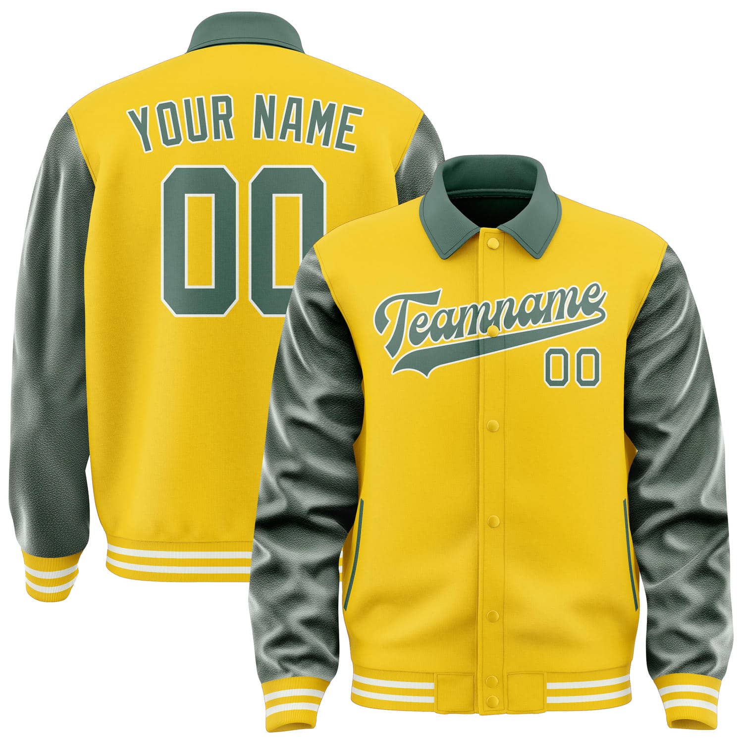 Maßgeschneidertes Gold Blaugrün Jacke JA303027301818272718