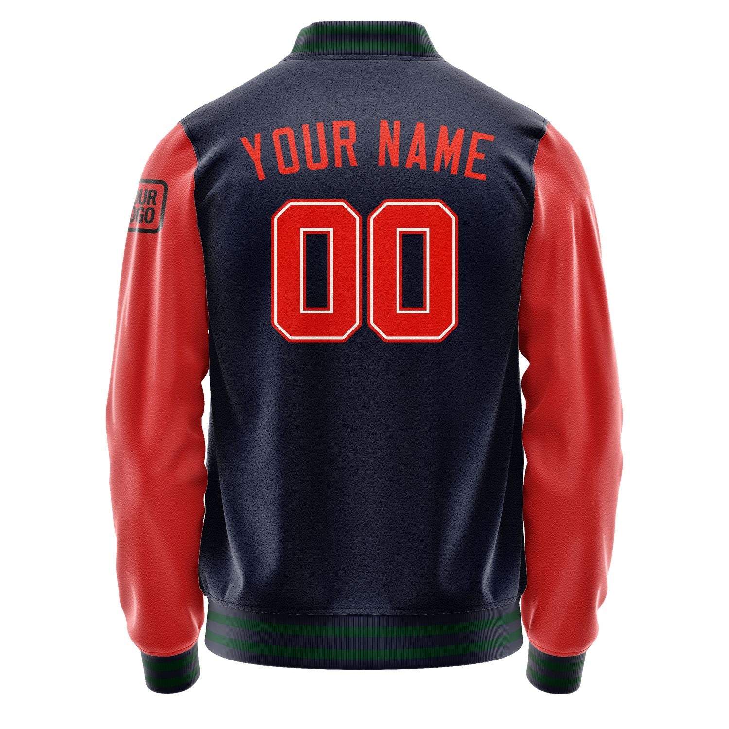 Maßgeschneidertes Stahlblau Orangerot Jacke JB1111121105121817