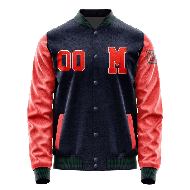 Maßgeschneidertes Stahlblau Orangerot Jacke JB1111121105121817