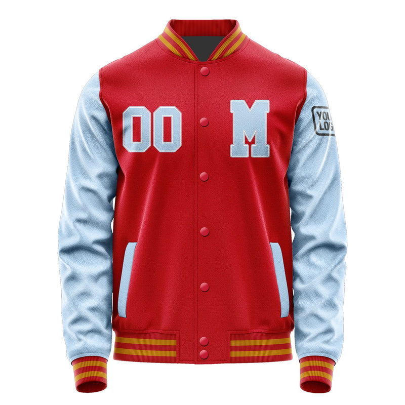 Maßgeschneidertes Rot Hellblau Jacke JB1414081419081817