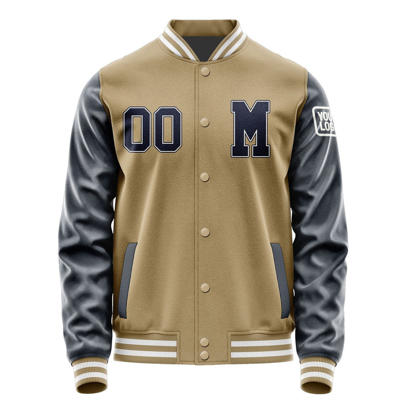 Maßgeschneidertes Hellkhaki Stahlblau Jacke JB2525112518111818