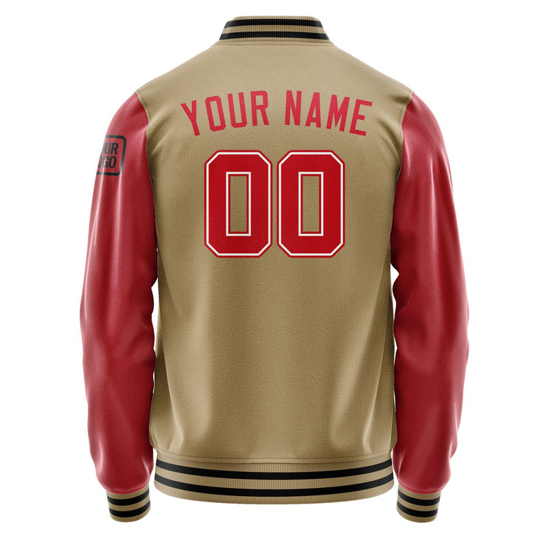 Maßgeschneidertes Hellkhaki Rot Jacke JB2525142517141817