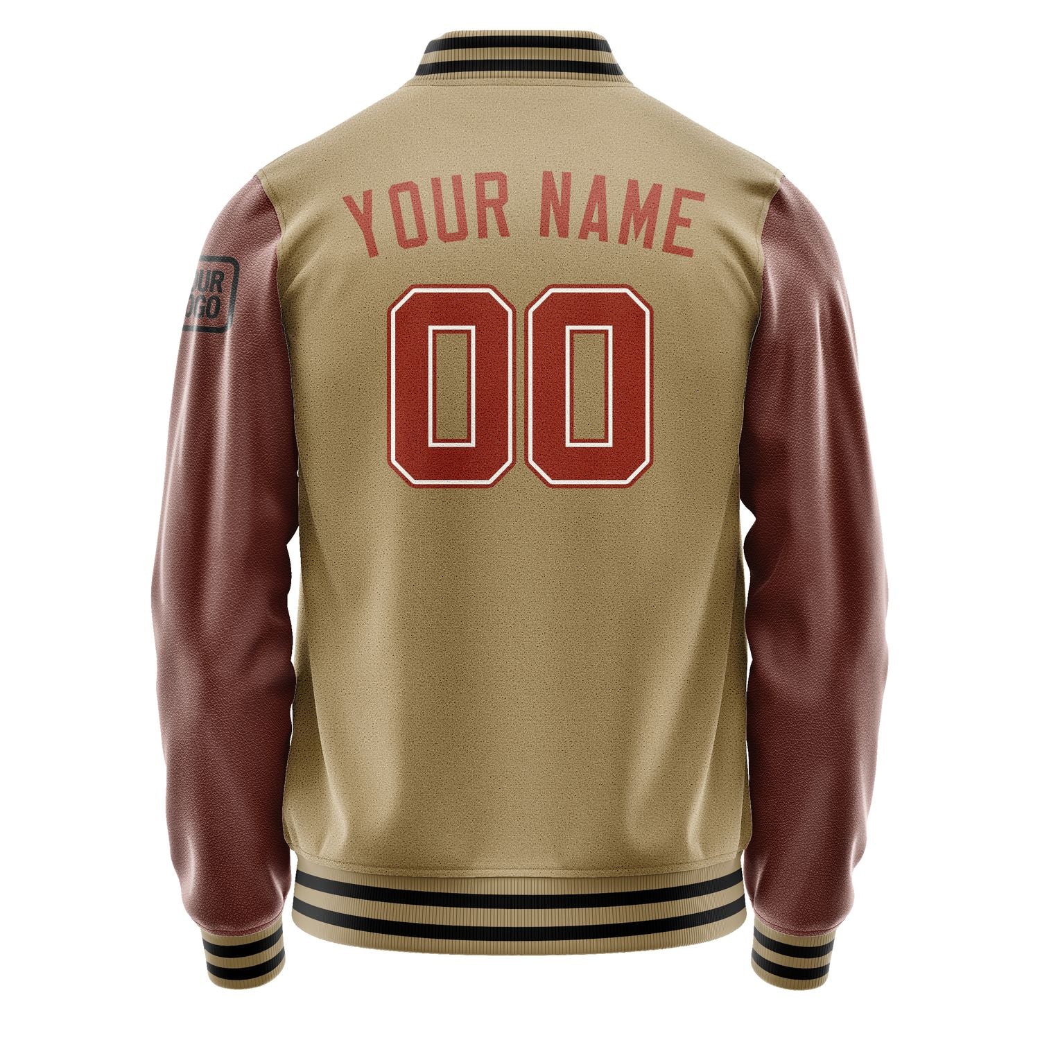 Maßgeschneidertes Hellkhaki Korallenrot Jacke JB2525162517161817