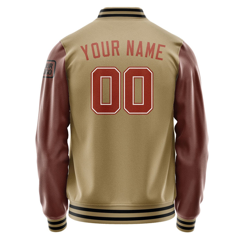 Maßgeschneidertes Hellkhaki Korallenrot Jacke JB2525162517161817