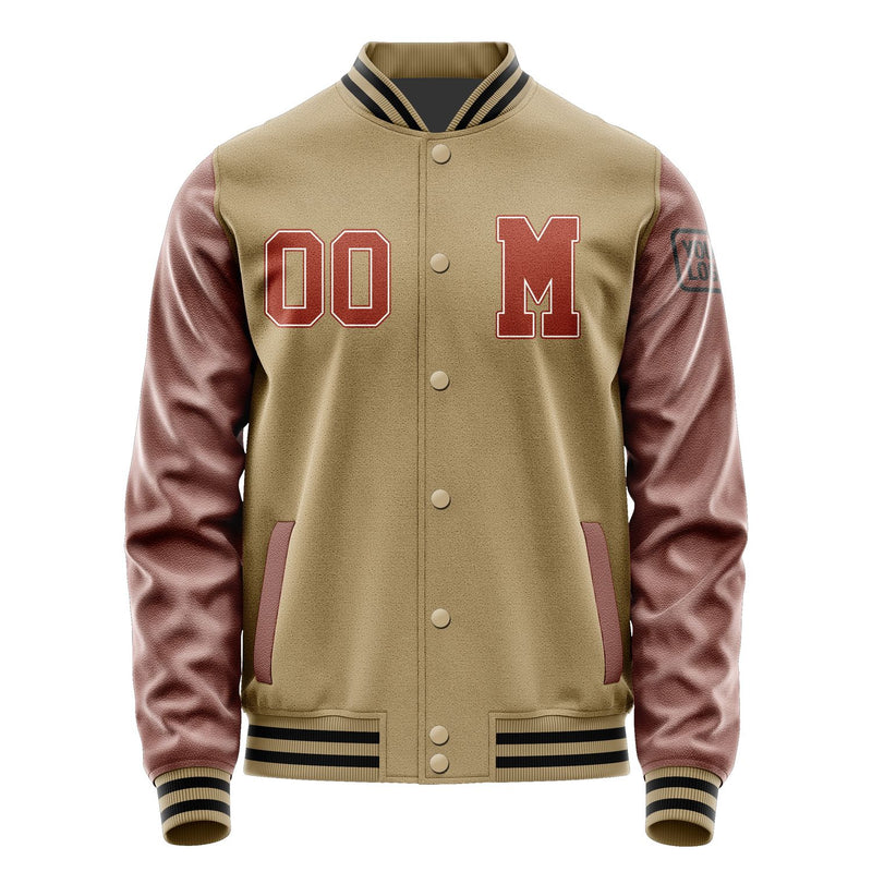Maßgeschneidertes Hellkhaki Korallenrot Jacke JB2525162517161817
