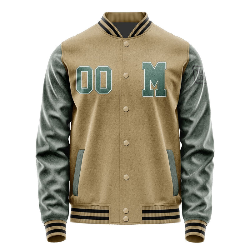 Maßgeschneidertes Hellkhaki Blaugrün Jacke JB2525272517271817