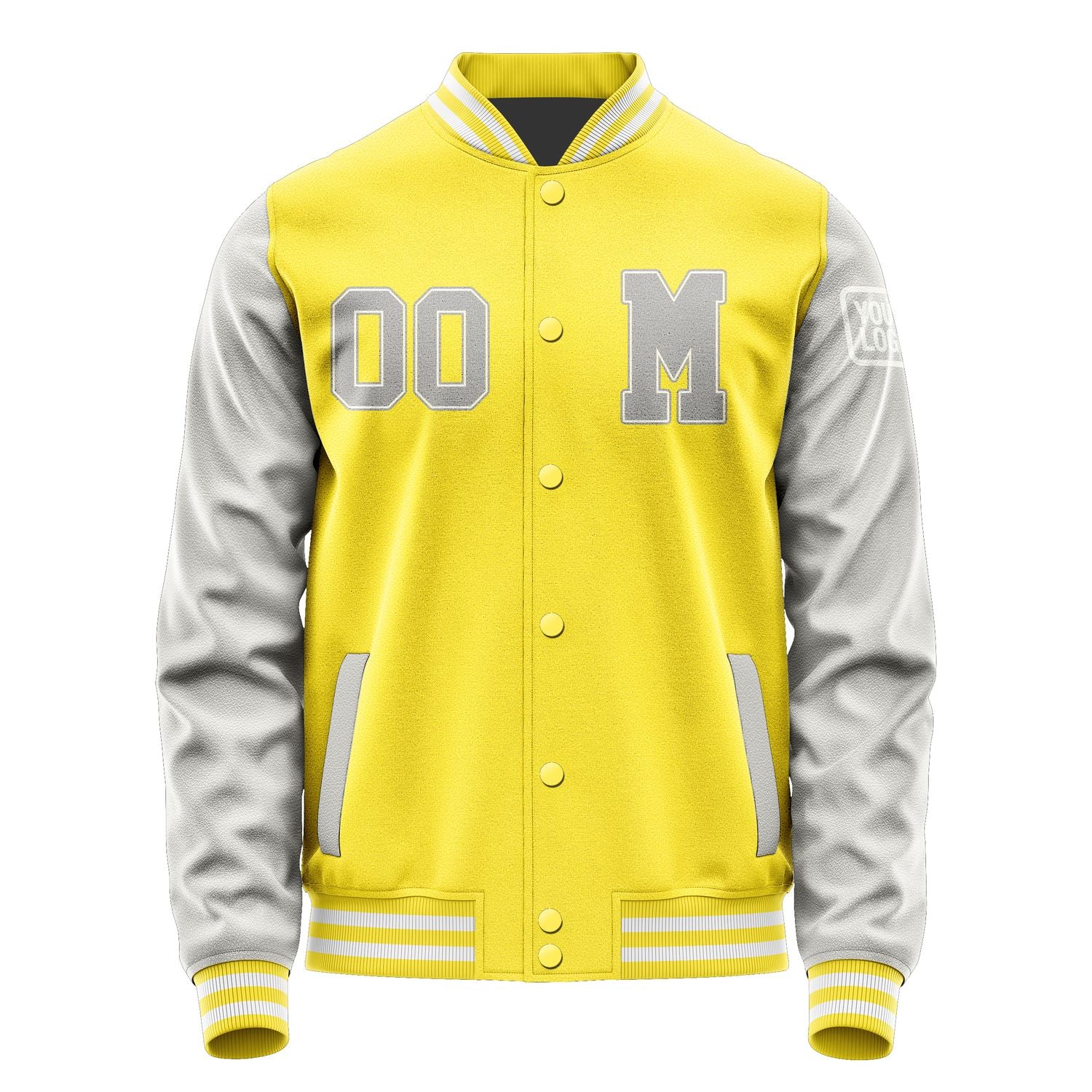 Maßgeschneidertes Blassgelb Grau Jacke JB2626042618041818