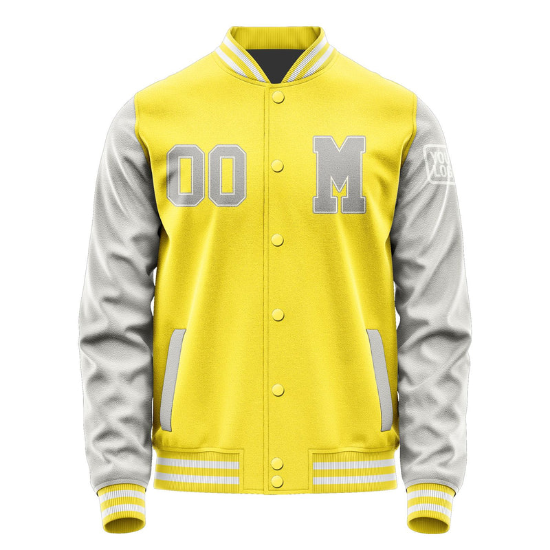 Maßgeschneidertes Blassgelb Grau Jacke JB2626042618041818
