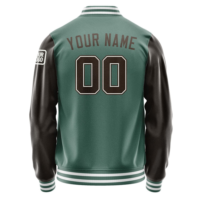 Maßgeschneidertes Blaugrün Braun Jacke JB2727012718011818
