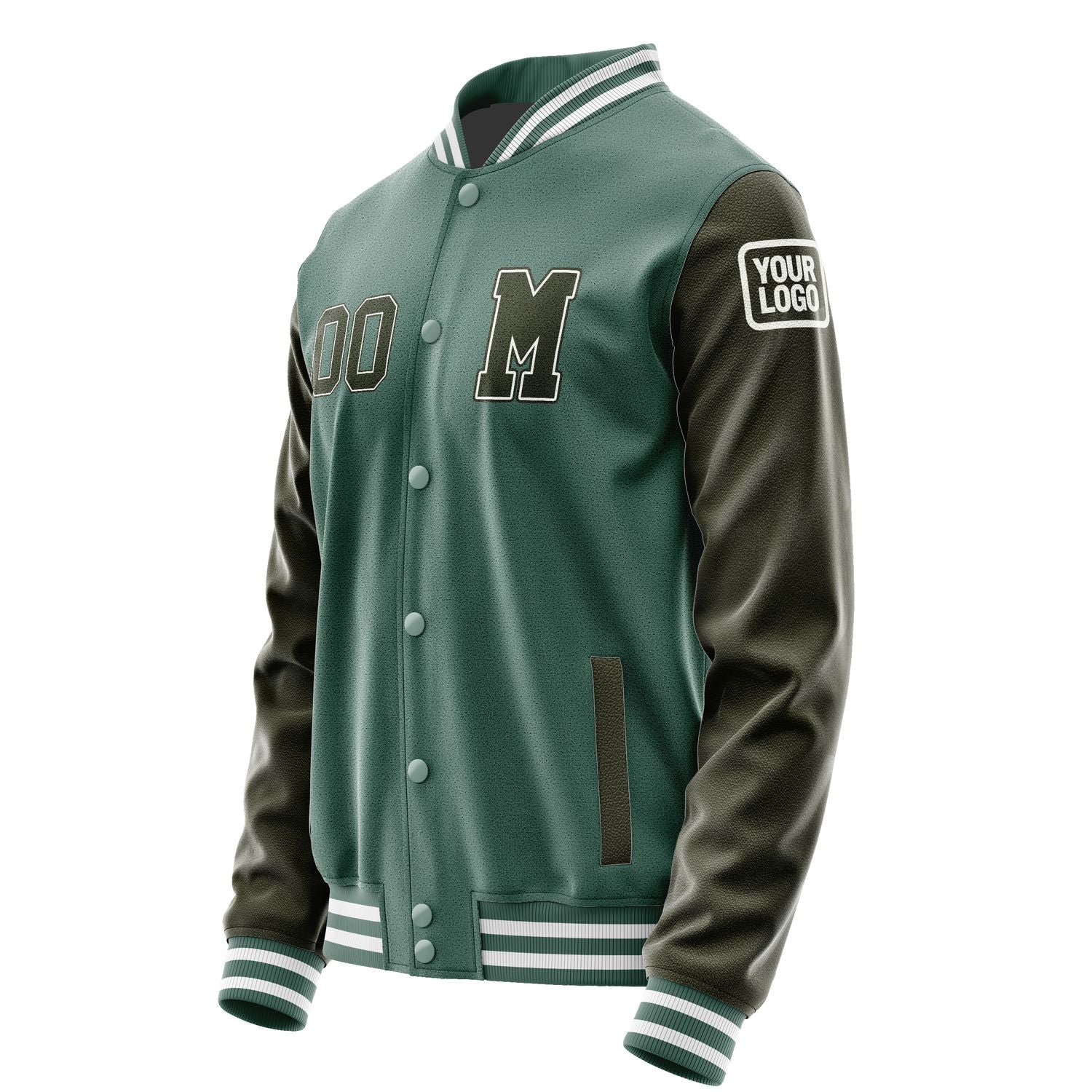 Maßgeschneidertes Blaugrün Dunkles Jacke JB2727022718021818
