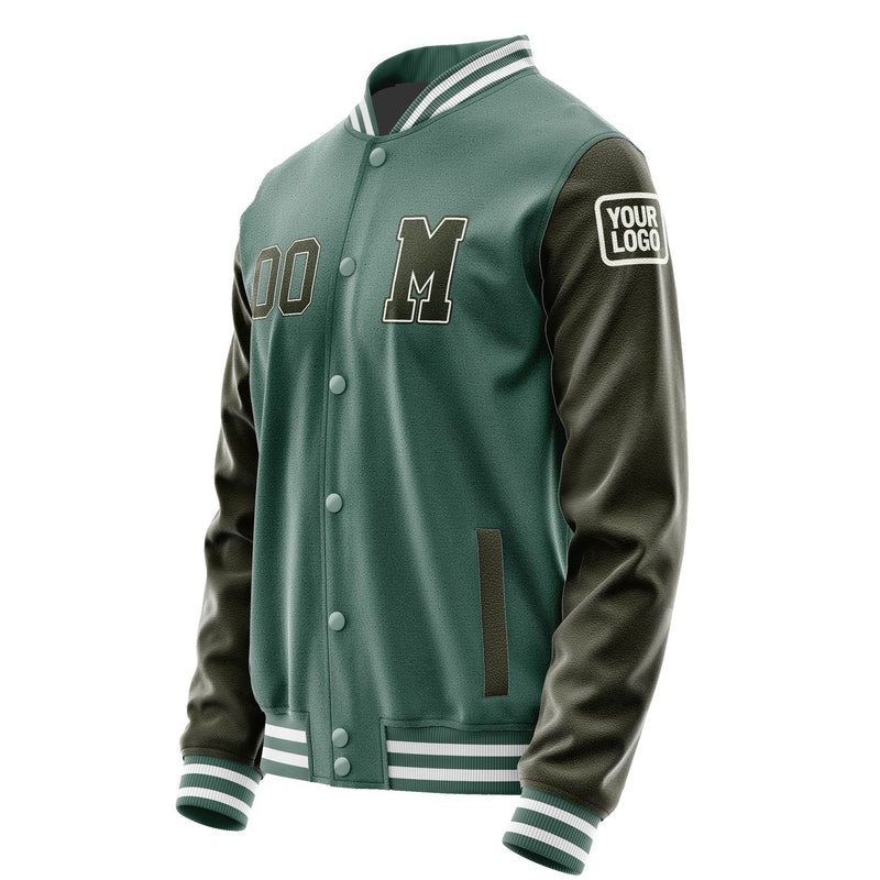 Maßgeschneidertes Blaugrün Dunkles Jacke JB2727022718021818